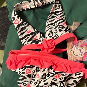 OP Kids Swim Bikini - Black and Pink